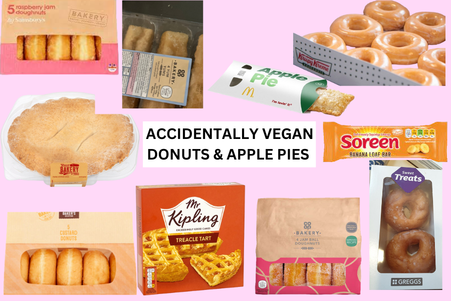 accidentally vegan apple pie and donuts