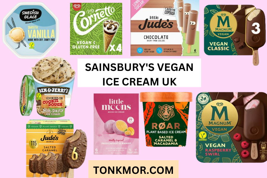 sainsbury's vegan ice cream UK , sainsbury vegan desserts