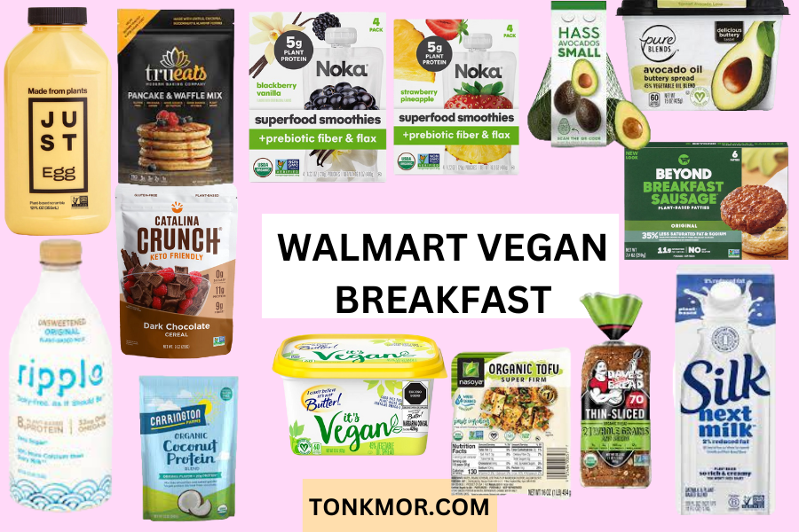 Walmart vegan breakfast options , vegan egg , vegan bread