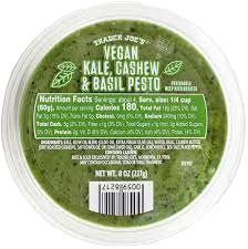 trader joe's vegan kale, cashew and basil pesto