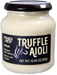 trader joe's vegan truffle aloli