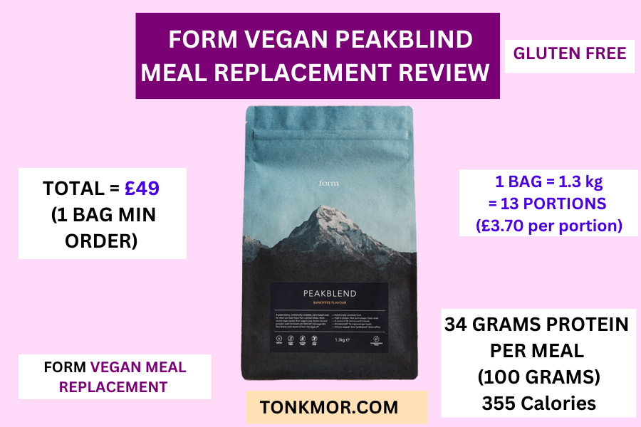 Form vegan peakblind meal replacement review, form nutrition protein powder review