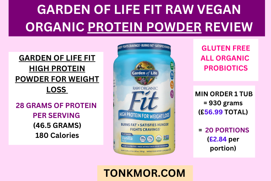 garden of life raw organic vegan fit protein powder