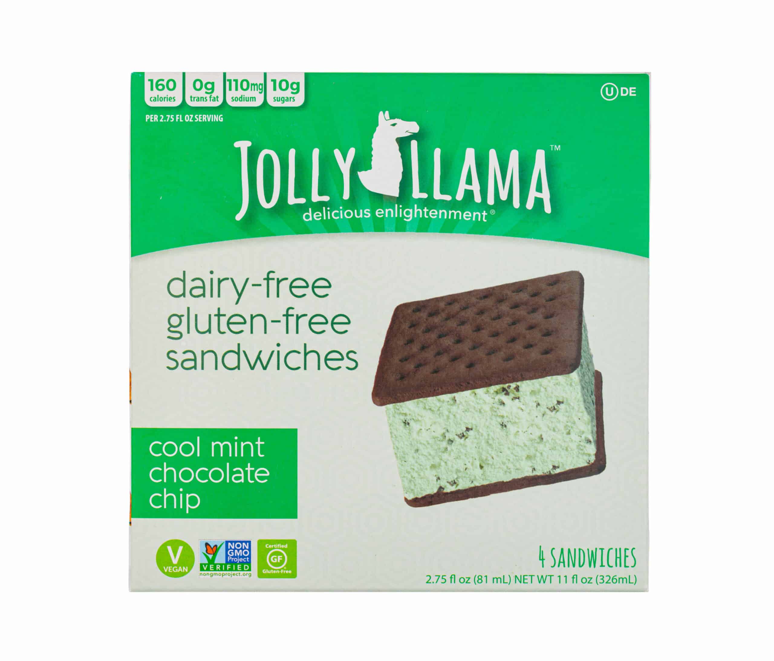 jolly llama vegan ice cream sandwich